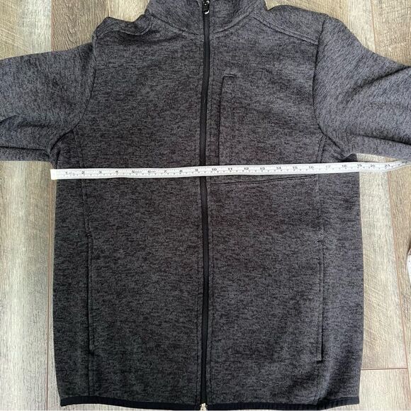 Lands’ End Men’s Sweater Fleece Full Zip Jacket Charcoal Grey Size Small - Picture 6 of 10